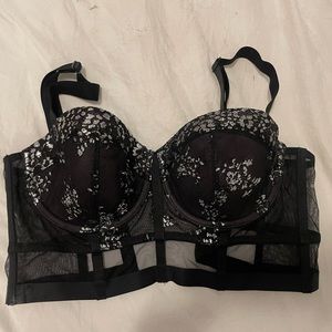 Black lingerie bra